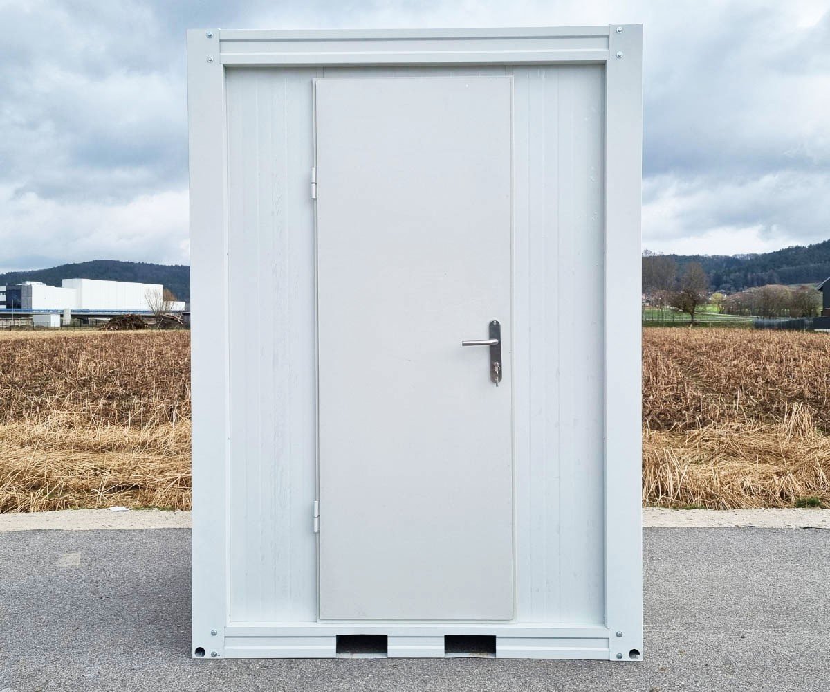 Sanitärcontainer RAL 9002 – Klo, Pissoir, Waschbecken mit Warmwasser – Bild 10