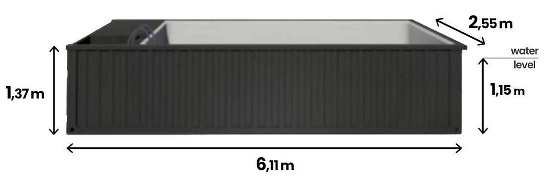 Poolcontainer 6,20 × 2,50 m – Comfort Paket – Bild 5