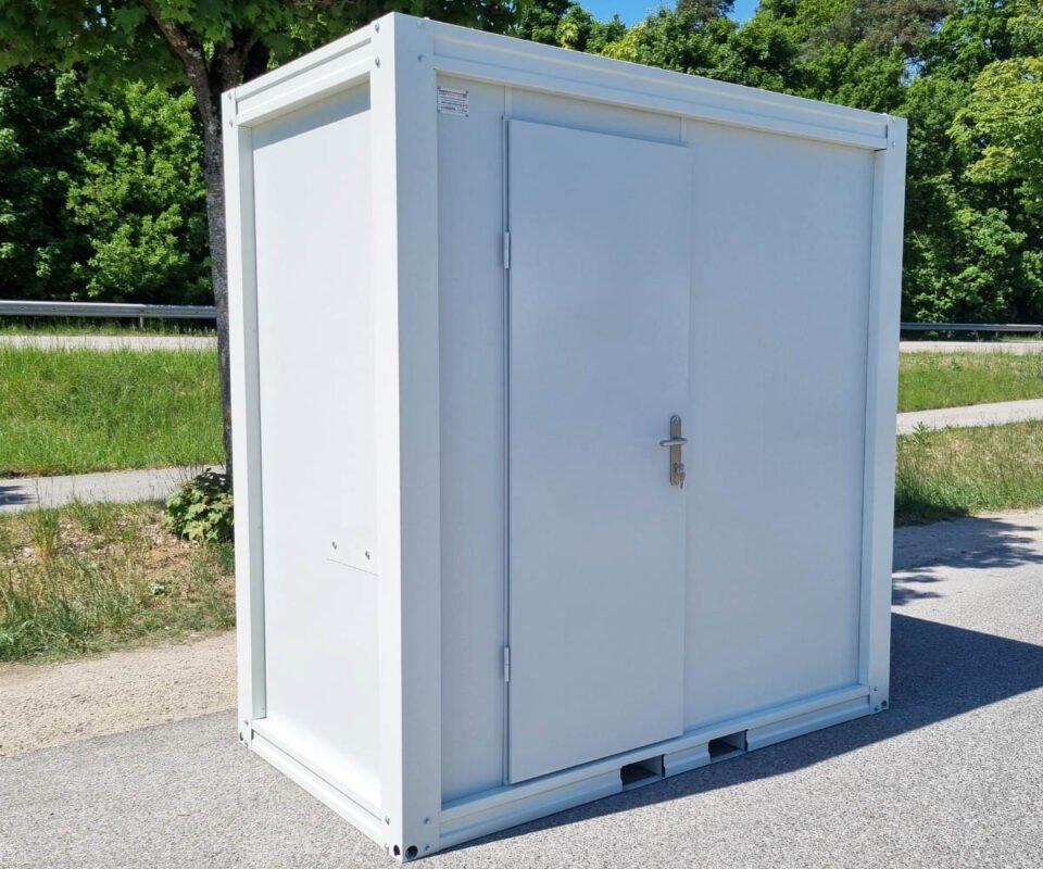 Großer Sanitärcontainer mit WC, Dusche und Warmwasser – RAL 9002 Weiß – Bild 9