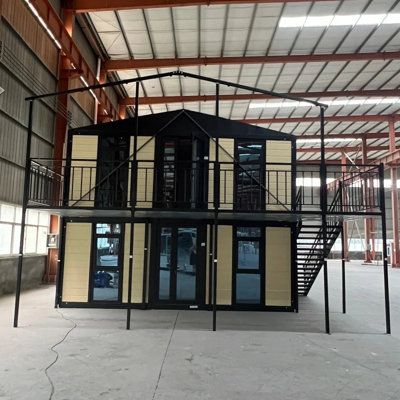 Containerhaus 6 m 32 m² Zwei Etagen Erkerfenster, Balkon