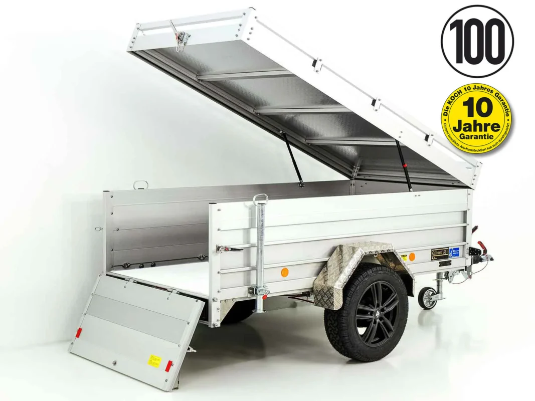PKW Anhänger Aluminium 1300 kg – CROSSLINE Typ 4.13 | 125×250 cm | 10 Jahre Garantie