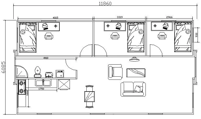 40-Fuß Wohncontainer XXL – Zusammenklappbares Luxus-Chalet für jeden Einsatz – Bild 14
