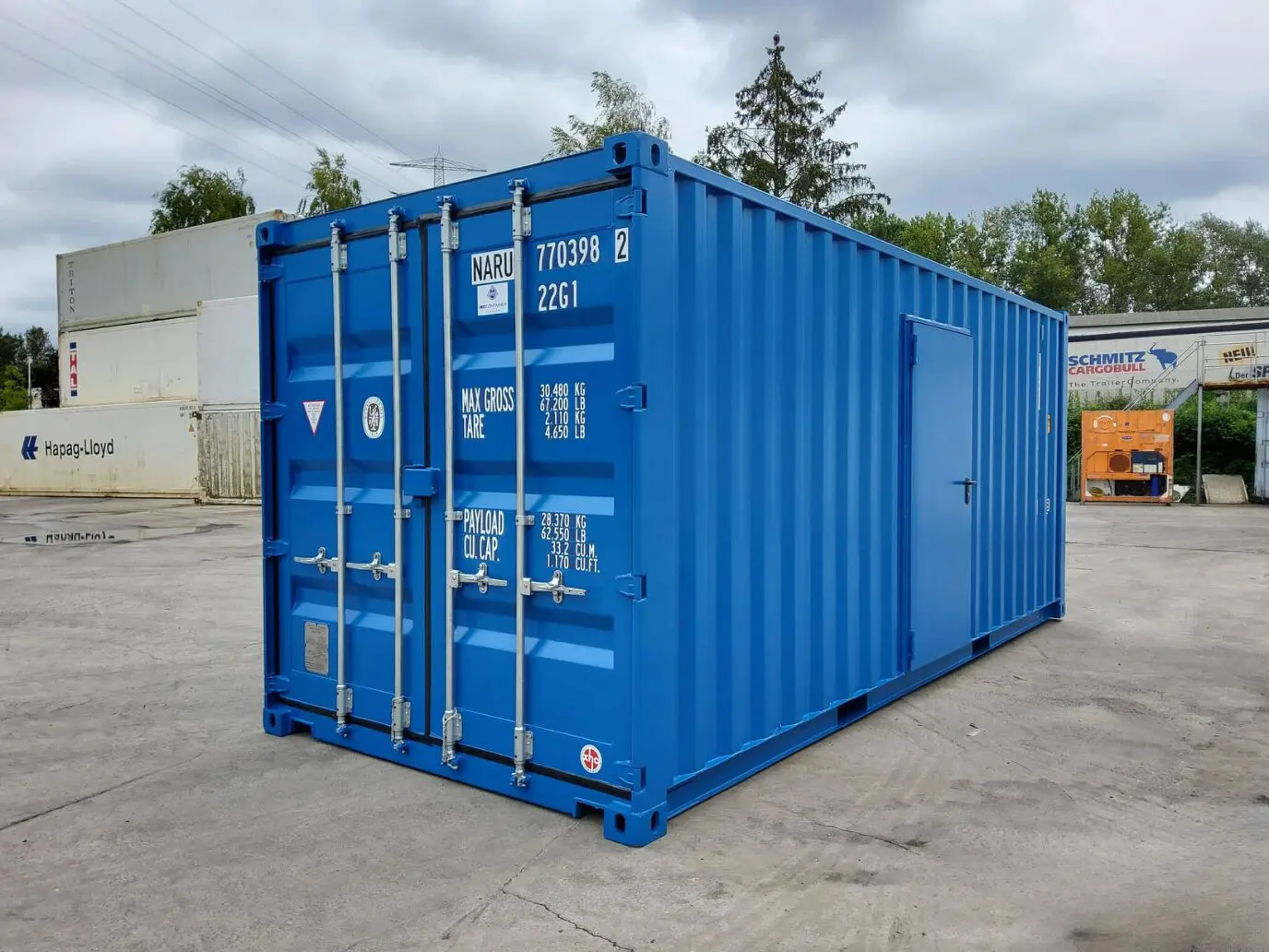 20 Fuss Lagercontainer mit Seitentür