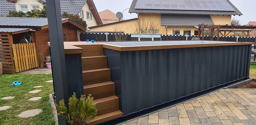 6,2 m × 2,5 m Großer Containerpool mit Wärmepumpe – Premium-Paket – Neu – Bild 3