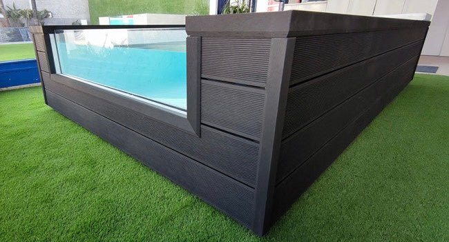6,5 m × 2,5 m großer Polypropylen-Pool mit 4 m Poolfenster – Neu – Bild 7