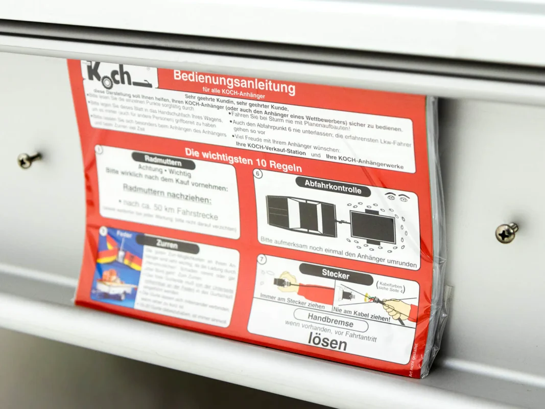 Deckelanhänger 150x300cm Höhe: 95cm 750kg | Typ U7 | Seitentür-Neu – Bild 6