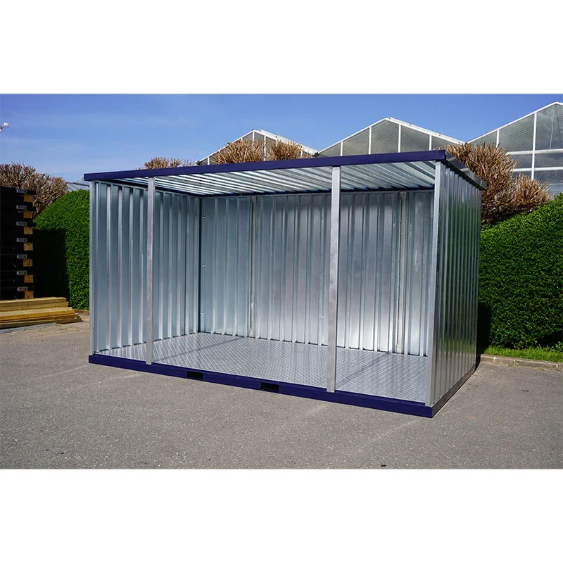 Gartenhaus 4 x 2 Meter langseitig offen 16ft RAL5011-Neu – Bild 5
