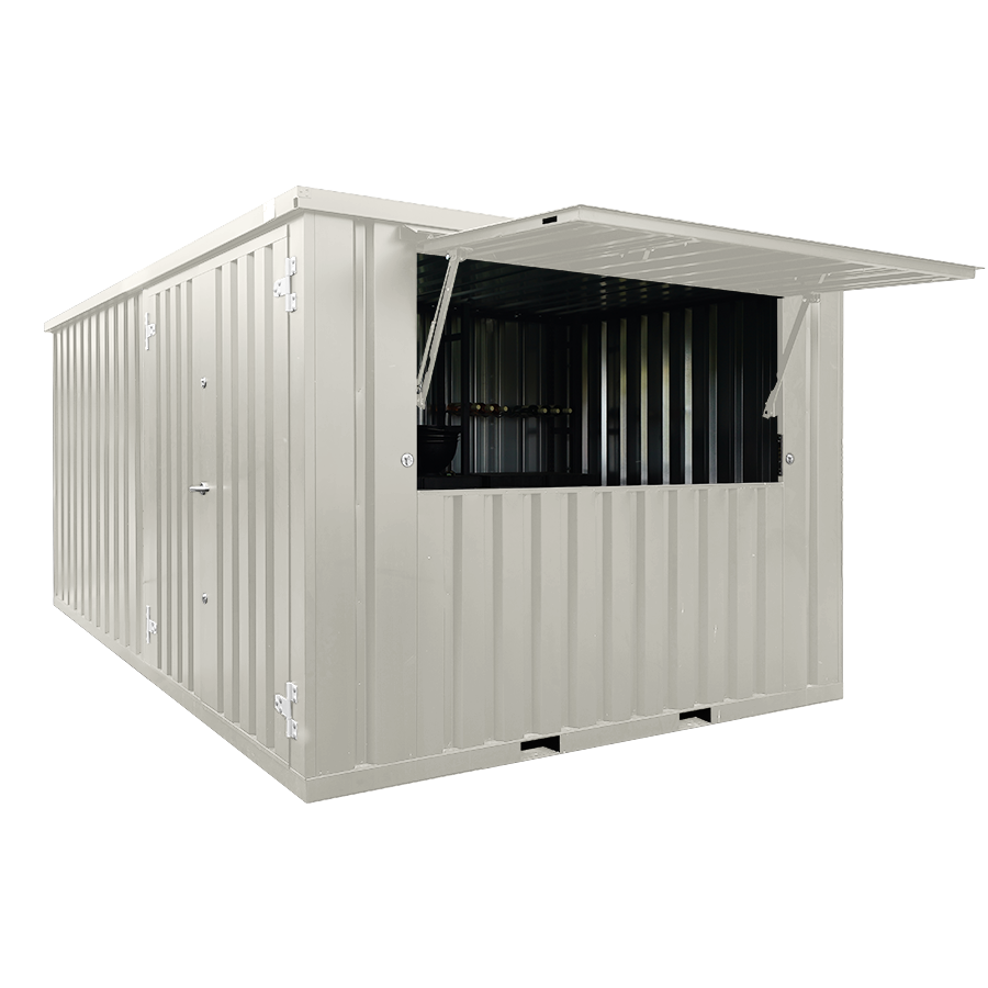 XL zerlegbarer Barcontainer 4×3 Meter Weiß RAL 9016-Neu