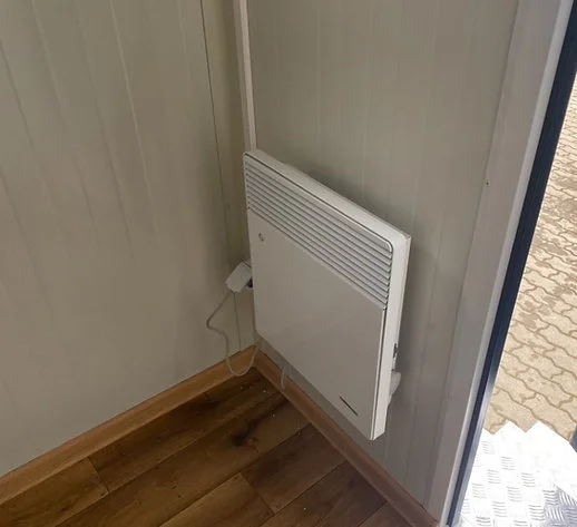 Sozialcontainer 17 m² + Büro + Toilette, goldene Eiche – Bild 6