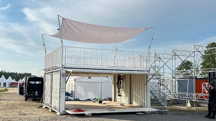 Erweiterbarer Eventcontainer 2x20DV – Modulare Lösung